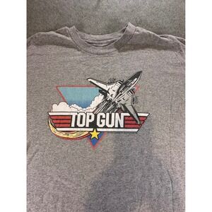 Top‎ Gun Movie Graphic T-Shirt Mens 3XLT Gray Short Sleeve Fighter Jet Tee